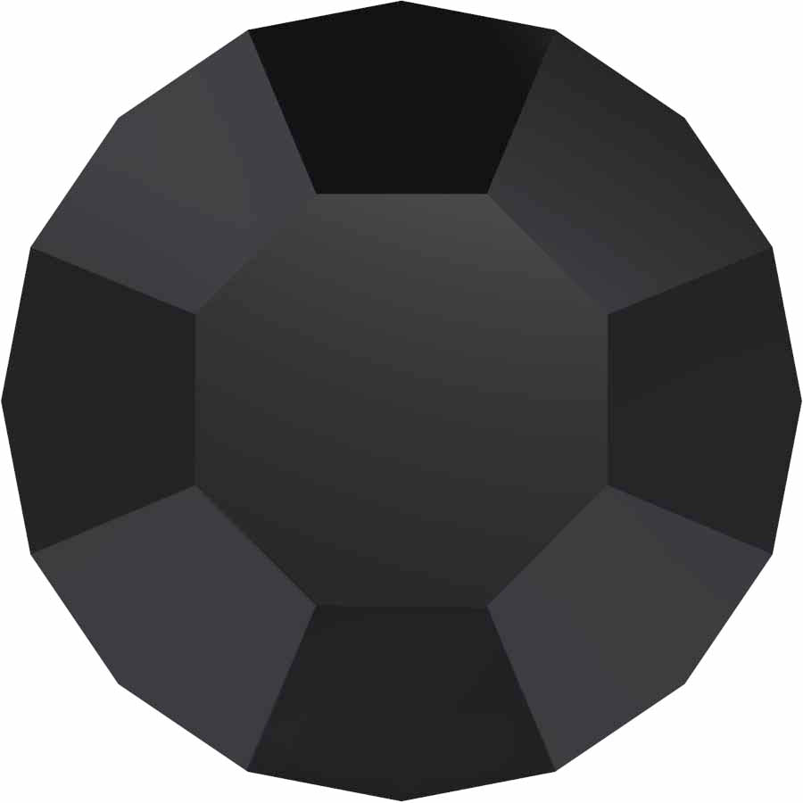 Serinity Crystal Chatons Round Stones Small (1100) Jet