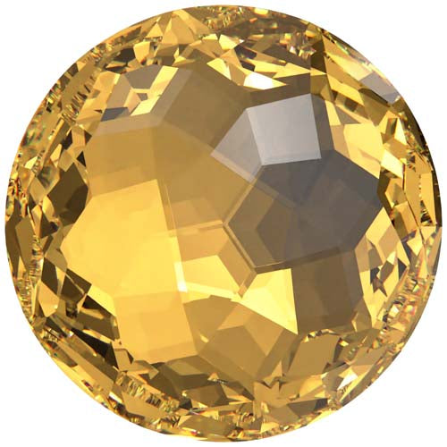 Serinity Crystal Chatons Round Stones Thin (1383) Golden Topaz