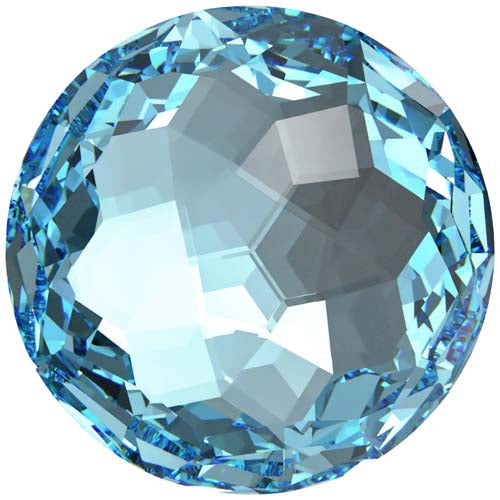 Serinity Crystal Chatons Round Stones Thin (1383) Aquamarine