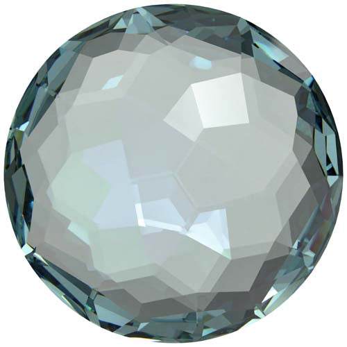 Serinity Crystal Chatons Round Stones Thin (1383) Aquamarine Ignite UNFOILED