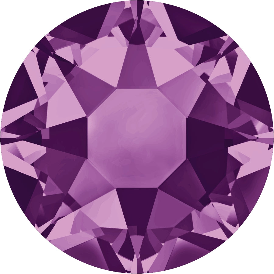 Serinity Hotfix Flat Back Crystals  (2000, 2038 & 2078) Amethyst