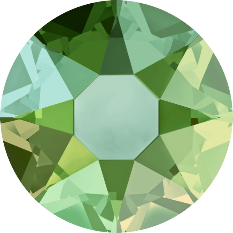 Serinity Hotfix Flat Back Crystals  (2000, 2038 & 2078) Peridot Shimmer