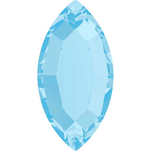 Serinity Hotfix Flat Back Crystals  Navette (2200) Aquamarine