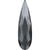 Serinity Hotfix Flat Back Crystals Raindrop (2304) Crystal Silver Night