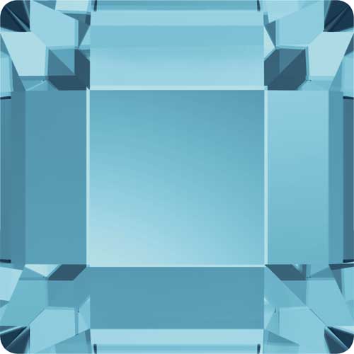 Serinity Hotfix Flat Back Crystals  Square (2400) Aquamarine