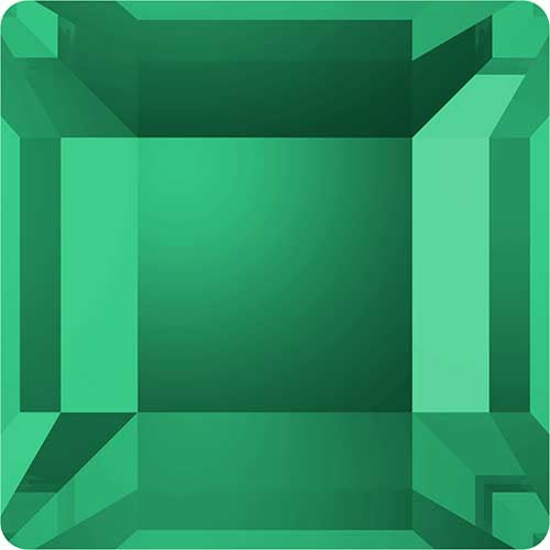 Serinity Hotfix Flat Back Crystals  Square (2400) Emerald