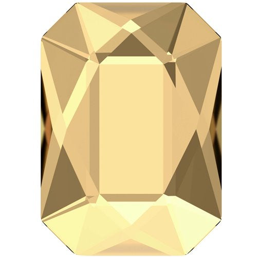 Serinity Hotfix Flat Back Crystals  Emerald Cut (2602) Crystal Golden Shadow