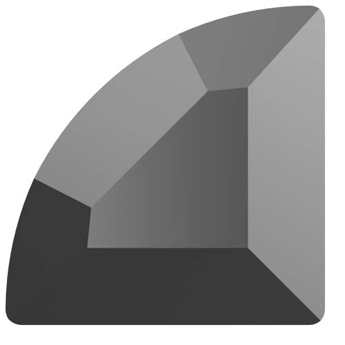 Serinity Hotfix Flat Back Crystals  Connector (2715) Jet Hematite