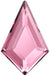 Serinity Hotfix Flat Back Crystals  Kite (2771) Light Rose