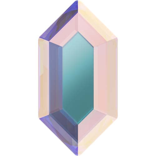 Serinity Hotfix Flat Back Crystals  Large Hexagon (2776) Crystal AB