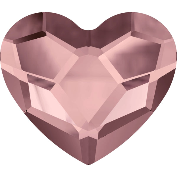 Serinity Crystals Non Hotfix Heart (2808) Crystal Antique Pink
