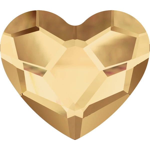 Serinity Hotfix Flat Back Crystals  Heart (2808) Crystal Golden Shadow