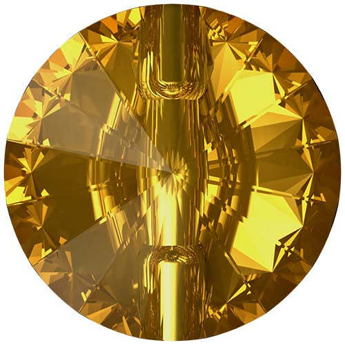 Serinity Crystal Sew On Crystals Rivoli Button (3015) Golden Topaz