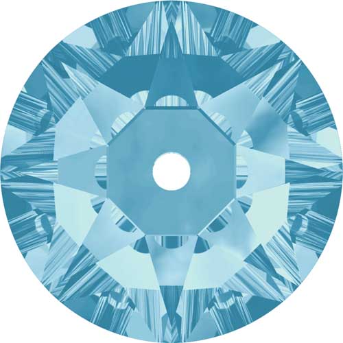 Serinity Crystal Sew On Crystals Round Lochrose (3188) Aquamarine