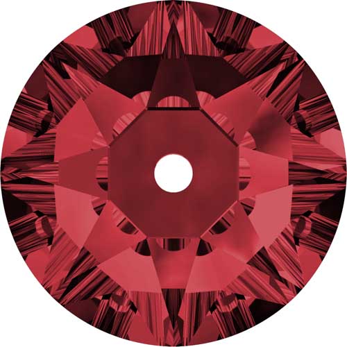 Serinity Crystal Sew On Crystals Round Lochrose (3188) Scarlet