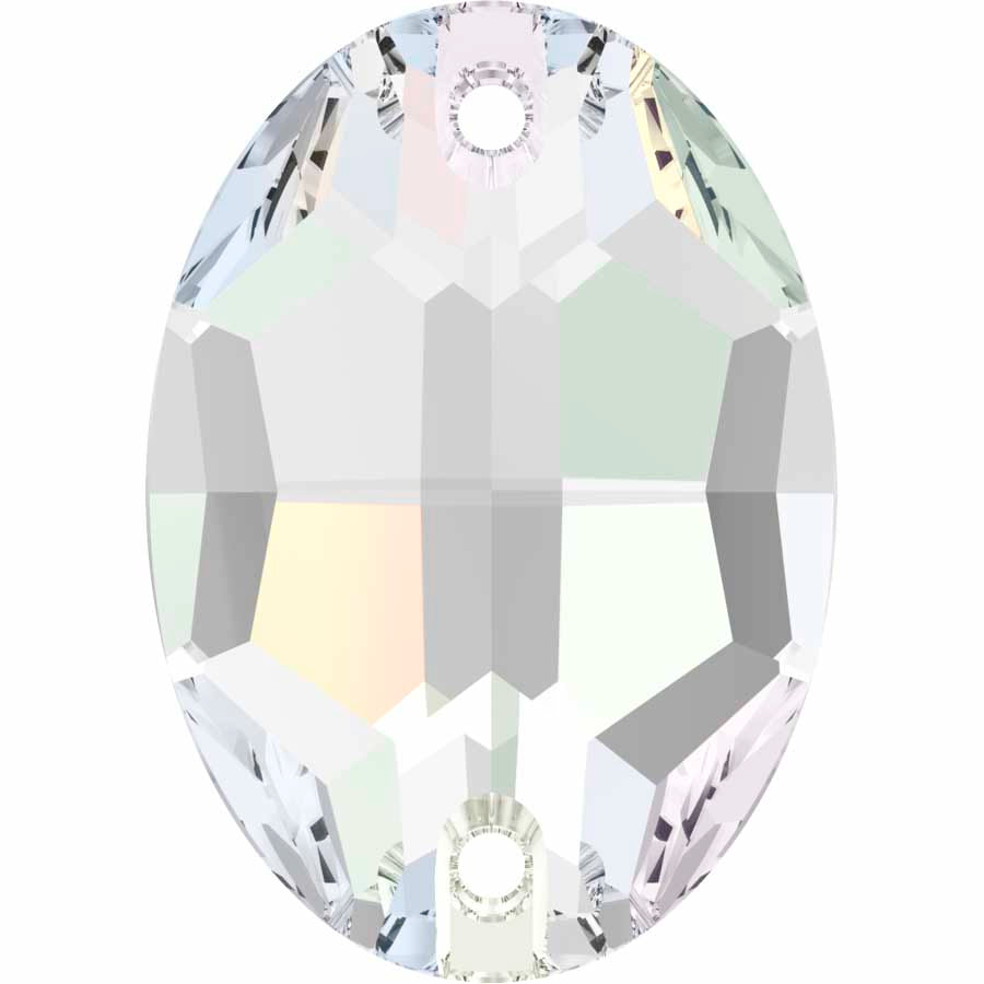 Serinity Crystal Sew On Crystals Oval (3210) Crystal AB