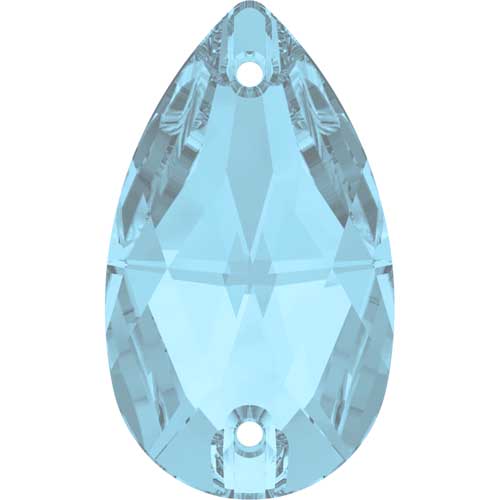 Serinity Crystal Sew On Crystals Peardrop (3230) Aquamarine