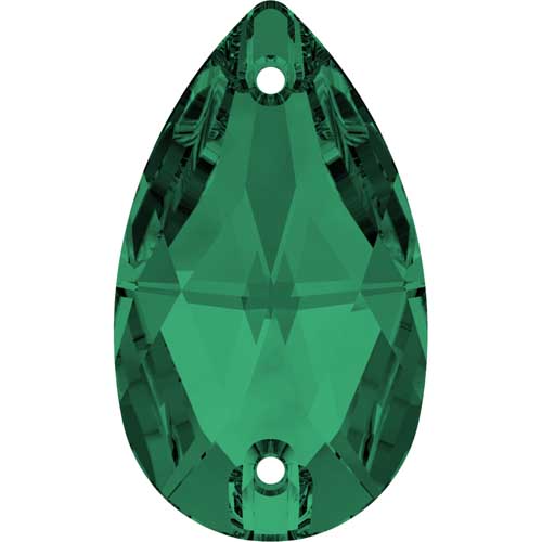 Serinity Crystal Sew On Crystals Peardrop (3230) Emerald