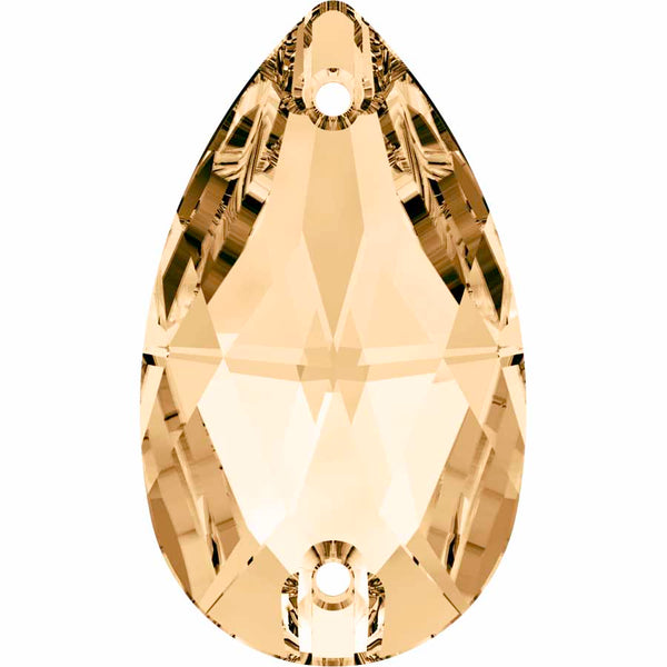 Serinity Crystal Sew On Crystals Peardrop (3230) Light Colorado Topaz