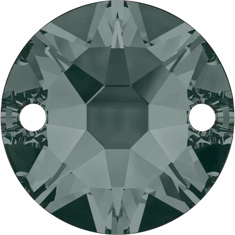 Serinity Crystal Sew On Crystals Round (3288) Black Diamond