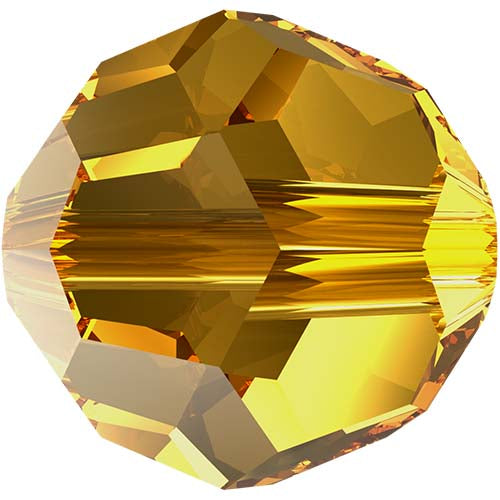 Serinity Crystal Round (5000) Beads Golden Topaz