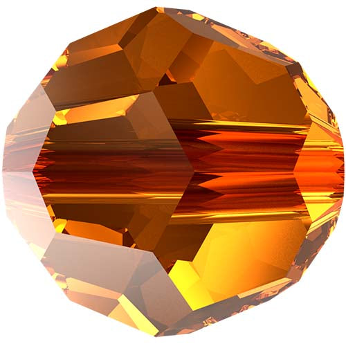 Serinity Crystal Round (5000) Beads Light Amber