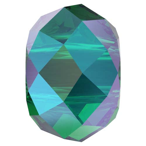 Serinity Crystal Briolette XL Hole (5042) Beads Emerald Shimmer 2X