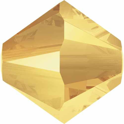 Serinity Crystal Bicone (5328) Beads Crystal Metallic Sunshine 2X