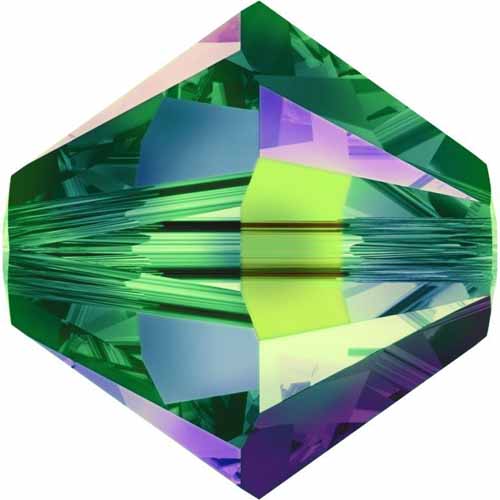Serinity Crystal Bicone (5328) Beads Crystal Vitrail Medium