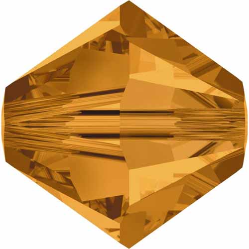 Serinity Crystal Bicone (5328) Beads Topaz