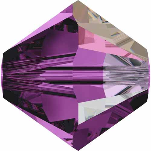 Serinity Crystal Bicone (5328) Beads Amethyst AB