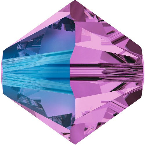 Serinity Crystal Bicone (5328) Beads Amethyst Shimmer