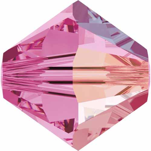 Serinity Crystal Bicone (5328) Beads Rose AB