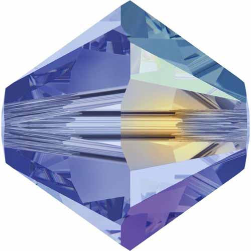 Serinity Crystal Bicone (5328) Beads Light Sapphire AB