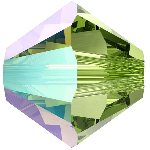 Serinity Crystal Bicone (5328) Beads Peridot Shimmer