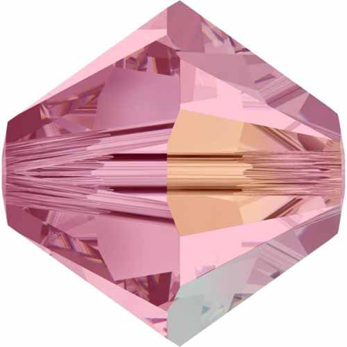 Serinity Crystal Bicone (5328) Beads Light Rose AB
