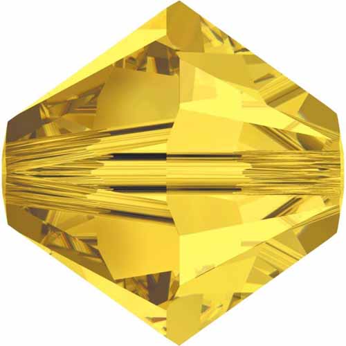 Serinity Crystal Bicone (5328) Beads Light Topaz