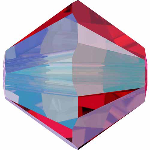 Serinity Crystal Bicone (5328) Beads Light Siam Shimmer 2X