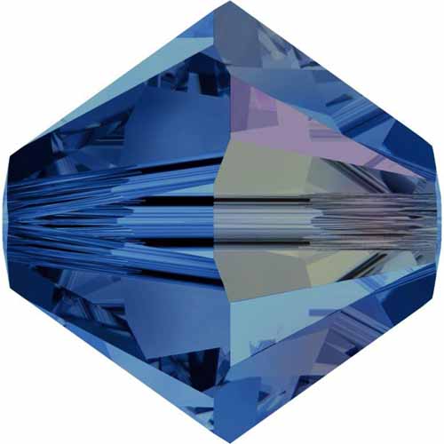 Serinity Crystal Bicone (5328) Beads Capri Blue AB