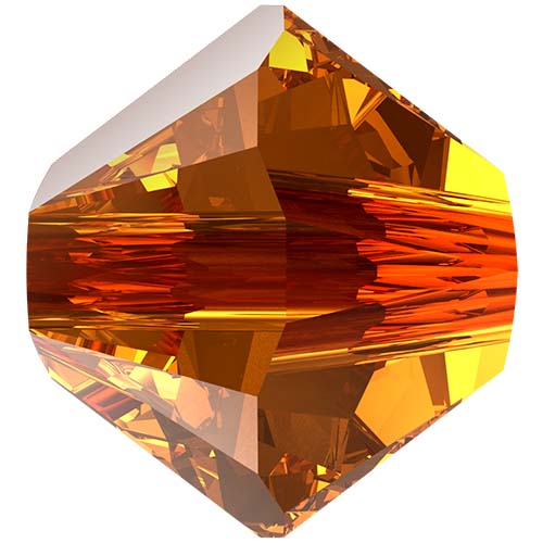 Serinity Crystal Bicone (5328) Beads Light Amber