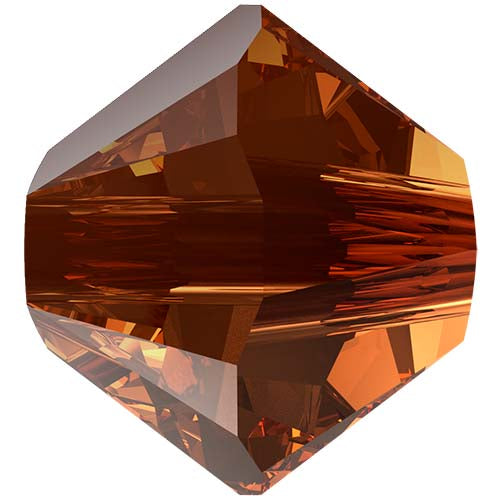 Serinity Crystal Bicone (5328) Beads Smoked Amber