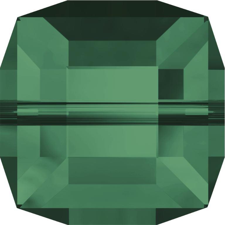 Serinity Crystal Cube (5601) Beads Emerald