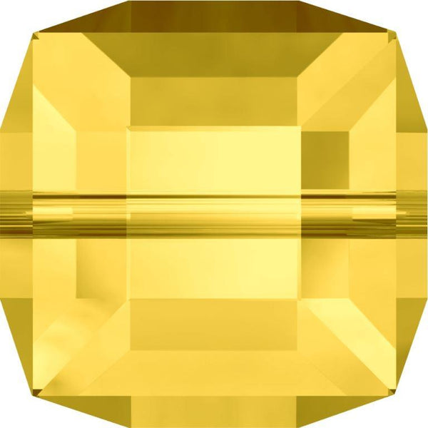 Serinity Crystal Cube (5601) Beads Light Topaz