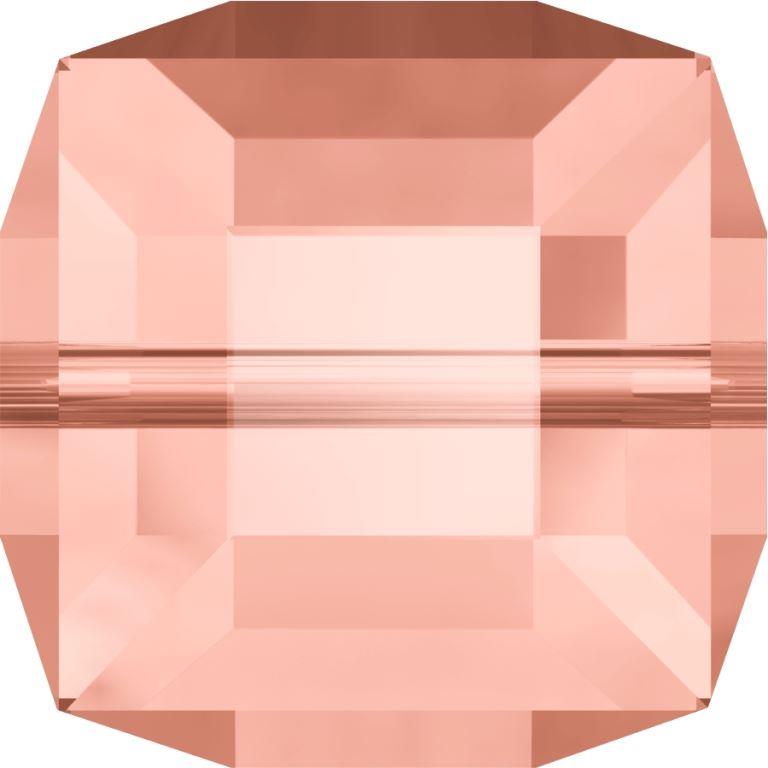 Serinity Crystal Cube (5601) Beads Rose Peach