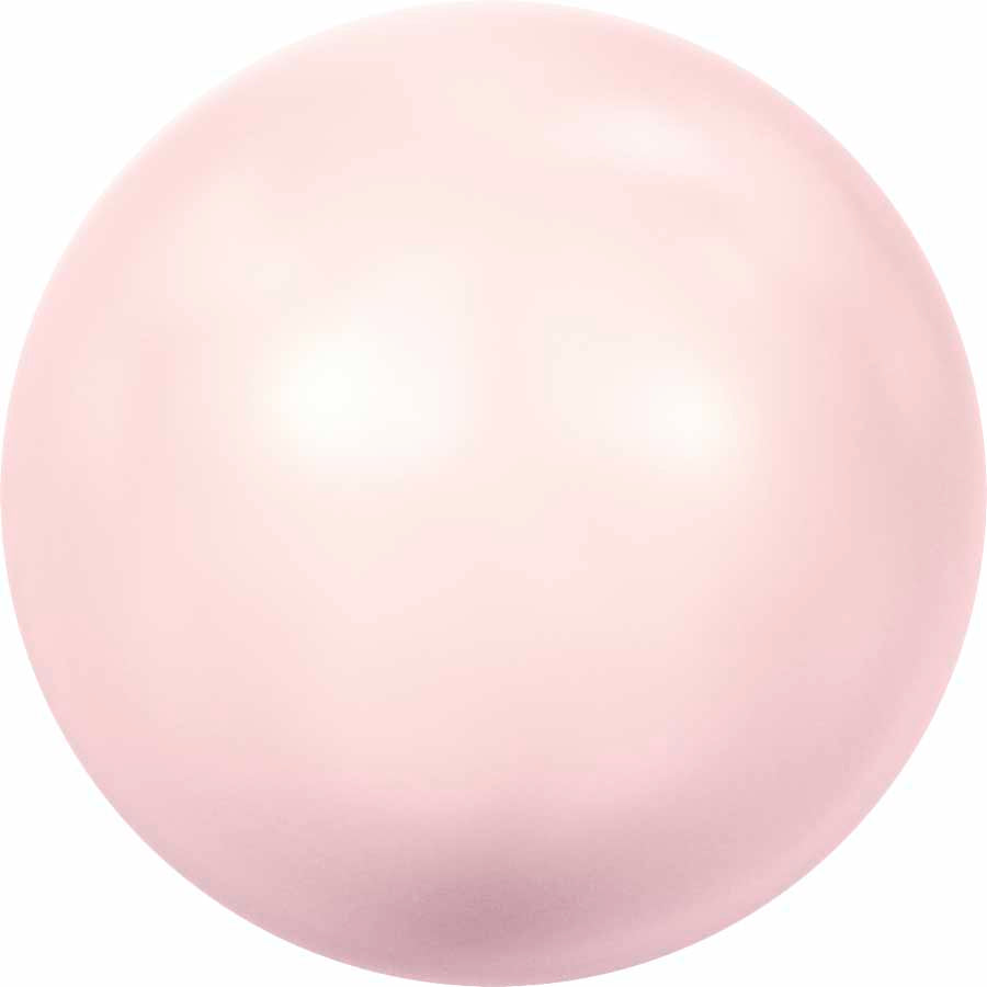 Serinity Pearls Round Half Drilled (5818) Crystal Rosaline