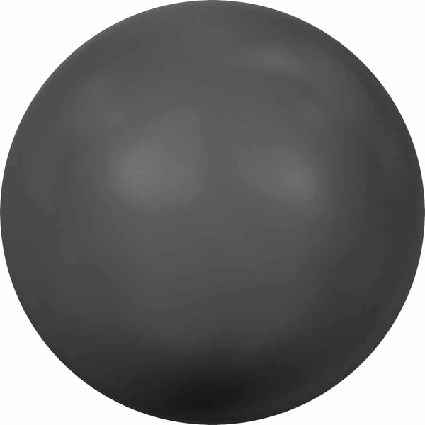 Serinity Pearls Round Half Drilled (5818) Crystal Black