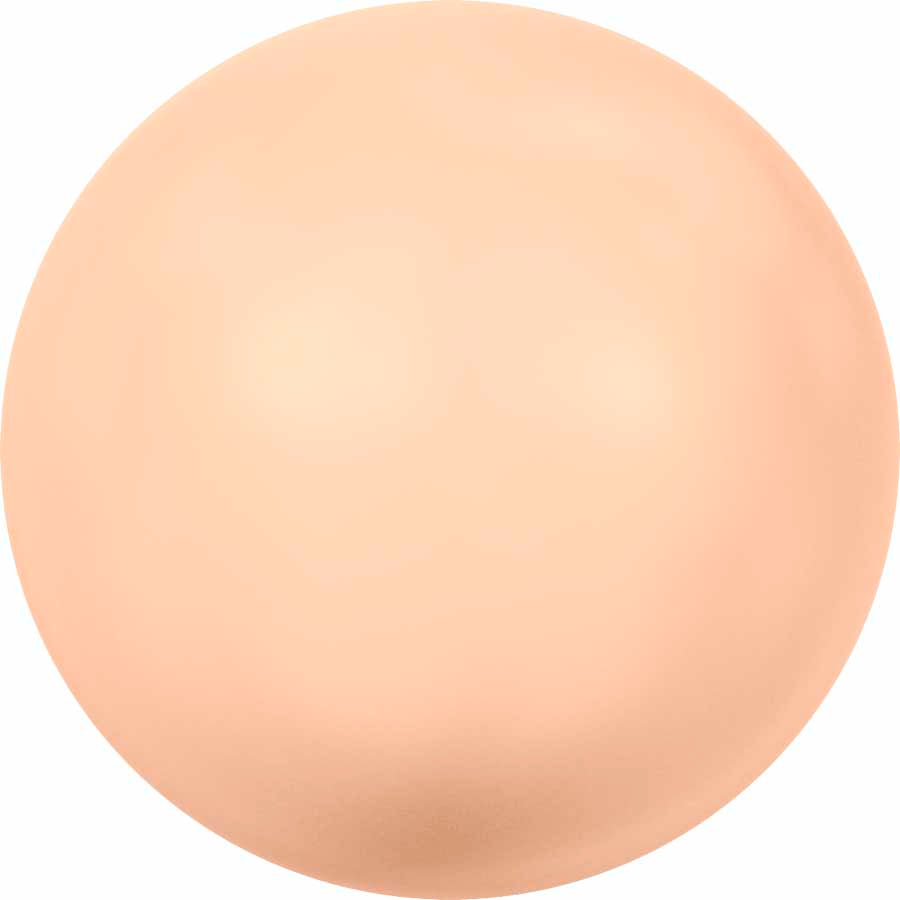 Serinity Pearls Round Half Drilled (5818) Crystal Peach