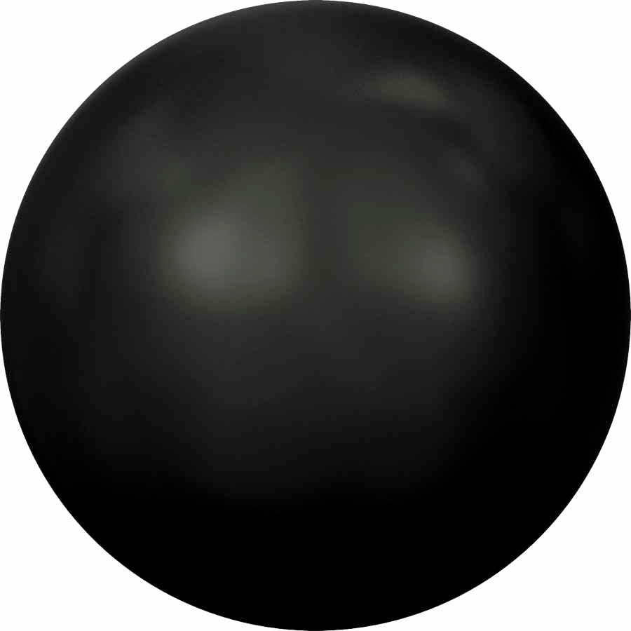 Serinity Pearls Round Half Drilled (5818) Crystal Mystic Black