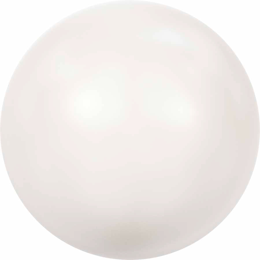 Serinity Pearls Round Half Drilled (5818) Crystal White