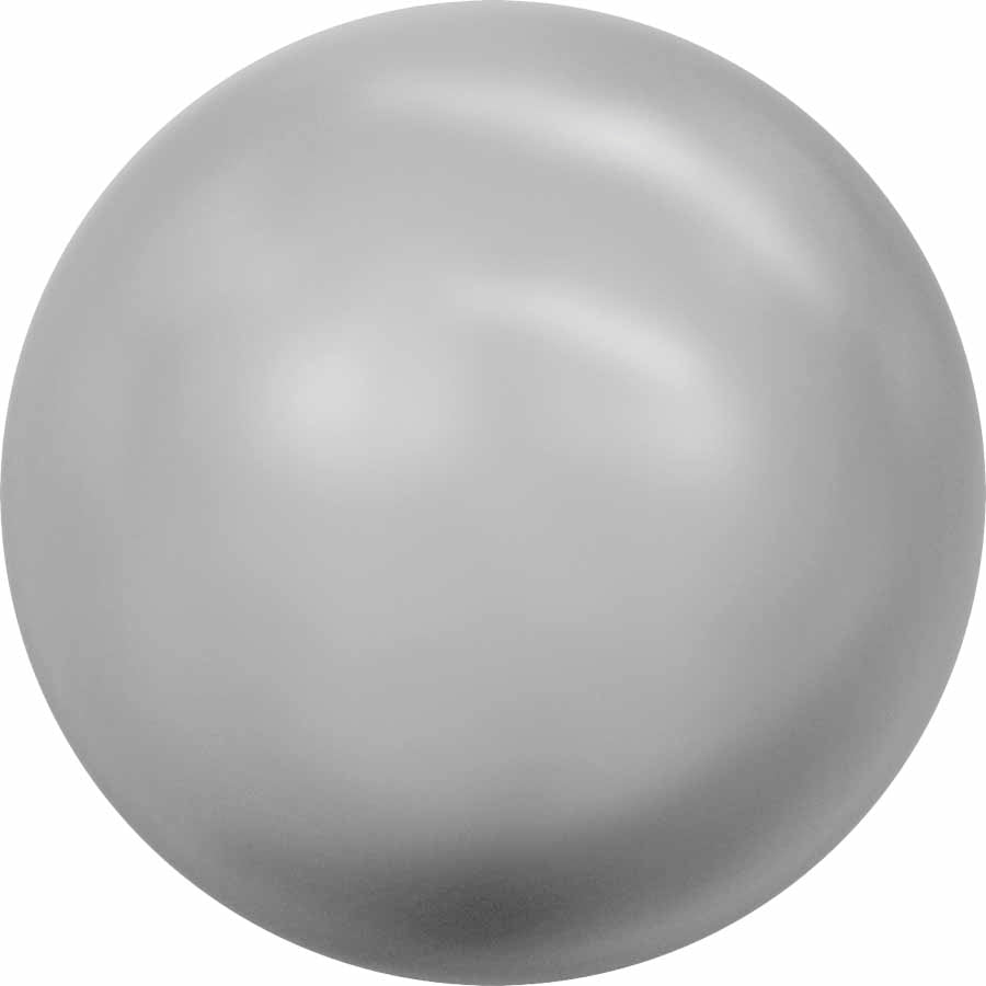 Serinity Pearls Round Half Drilled (5818) Crystal Grey